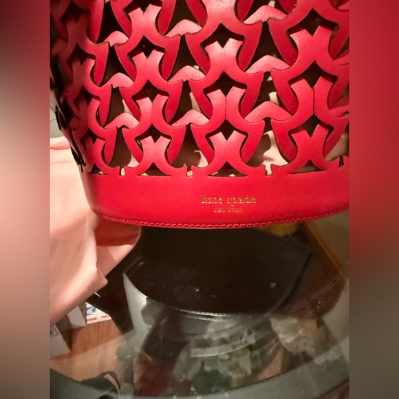 Kate Spade Bucket Leather Red Bag - Picture 5 of 16